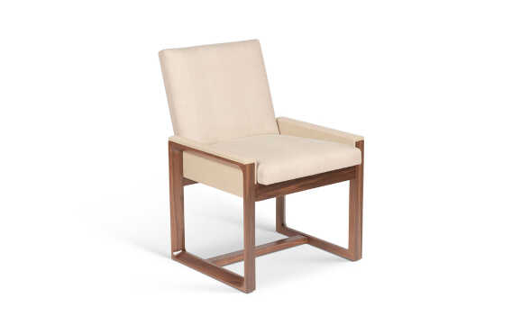 Troscan Seville Side Chair - Leather-Wrapped Sides